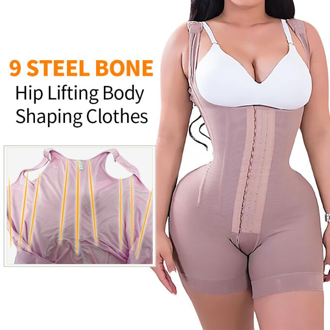 High Double Compression Garment Abdomen Control Hook And Eye Closure Tummy Control Adjustable Bodysuit