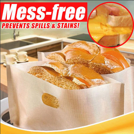 4Pcs Reusable Non Stick Toaster Bags