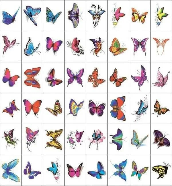 Trendy 3D Tattoo Stickers 50 PCS