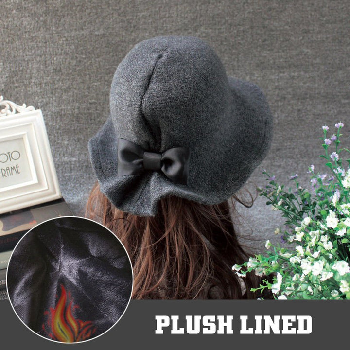 Adajustable Woolen Plush Lined Hat