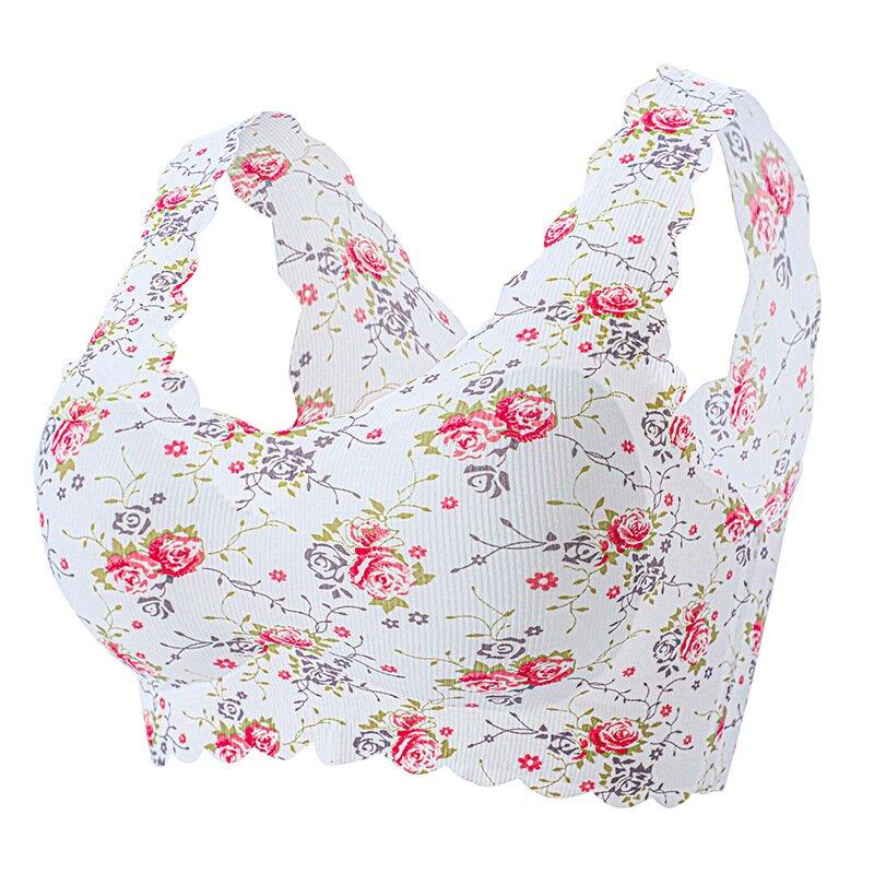 New Elegant IceSilk Floral Bra