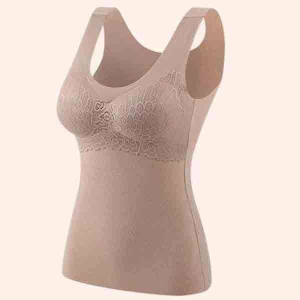 Thermal Fleece Cami Top With Built In Bra