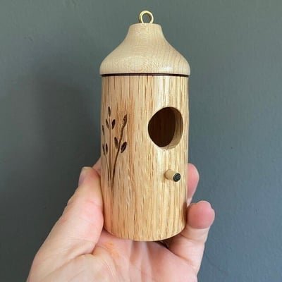 Wooden Hummingbird House