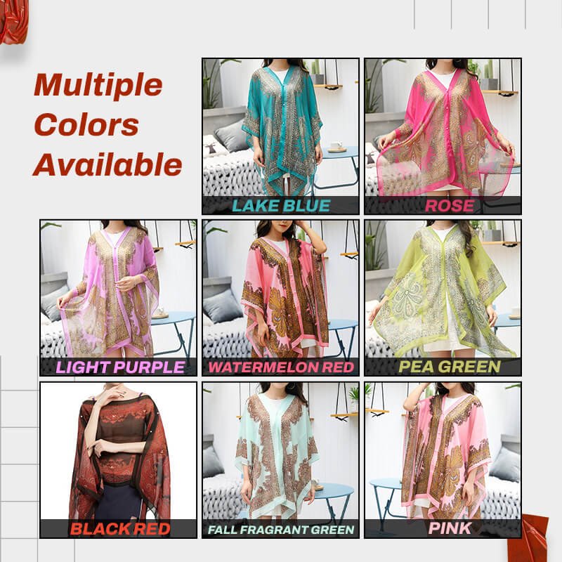 Versatile Sun Protection Chiffon Shawl