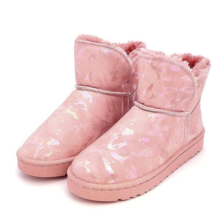 Cute Plush Graffiti Snow Boots