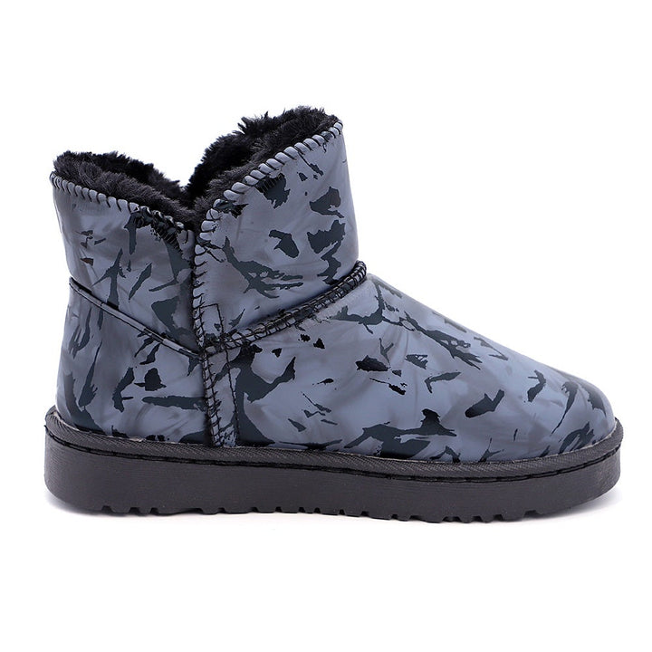 Cute Plush Graffiti Snow Boots