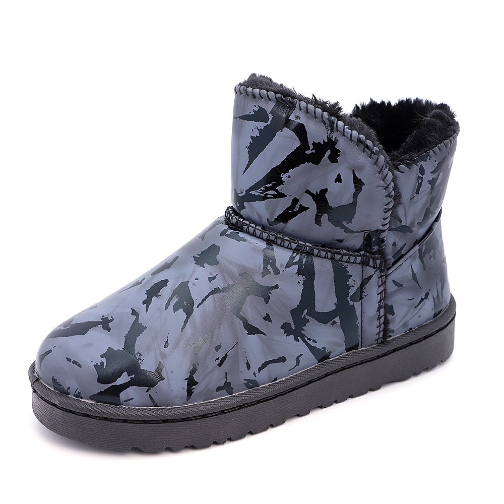 Cute Plush Graffiti Snow Boots