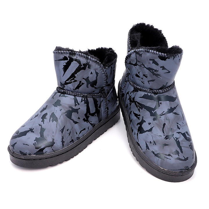 Cute Plush Graffiti Snow Boots