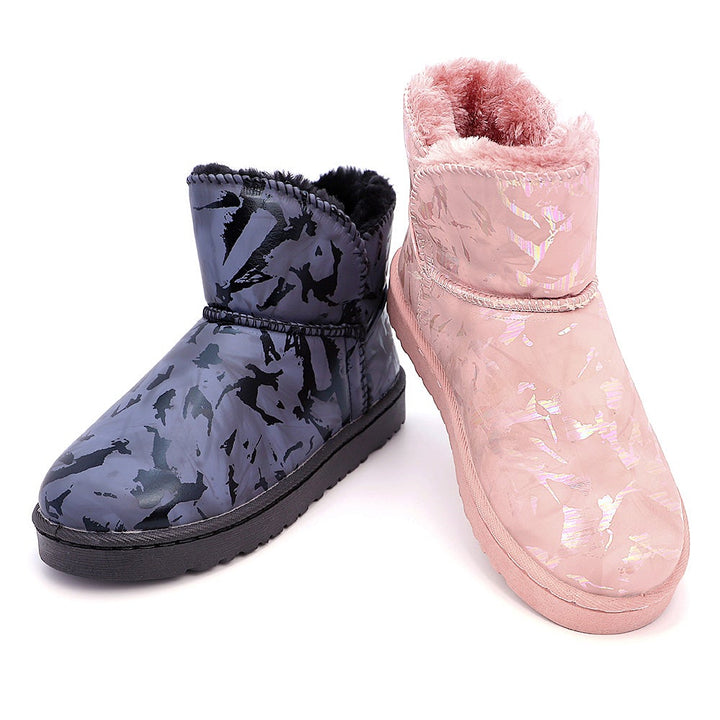 Cute Plush Graffiti Snow Boots