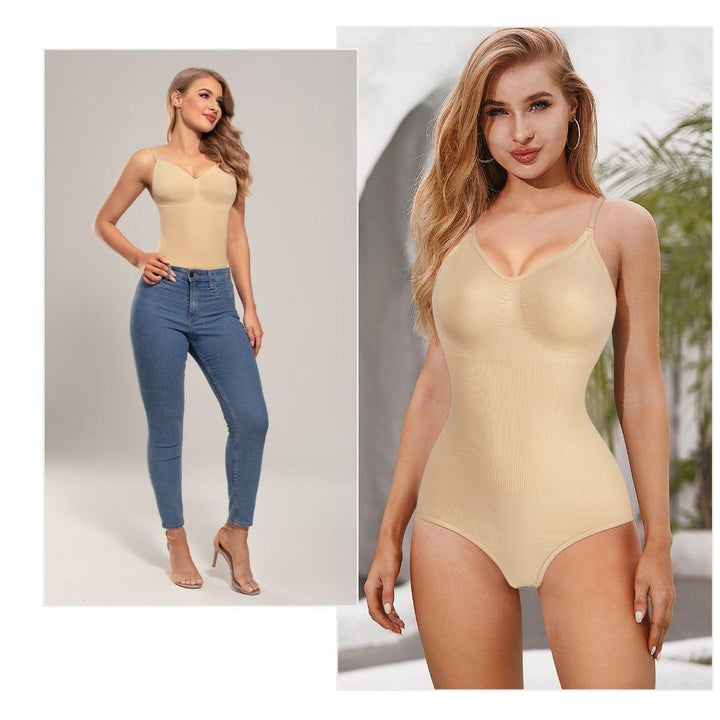 Irisnaya Spaghetti Strap Camisole Leotards Bodycon Jumpsuit