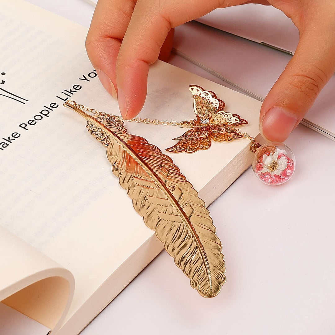 I Am With You Pure Copper Feather Bookmark 2Pcs