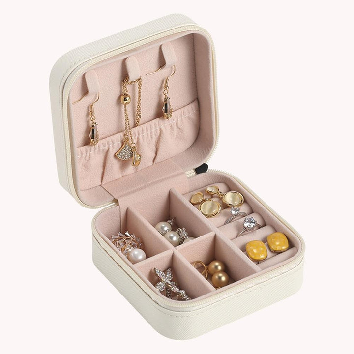 Small Portable Travel Jewelry Organizer Case