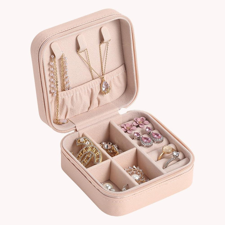 Small Portable Travel Jewelry Organizer Case