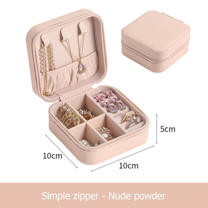 Small Portable Travel Jewelry Organizer Case