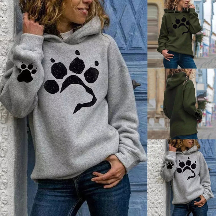 Pet Love Cat or Dog Paw Print Buttoned Sweatshirt