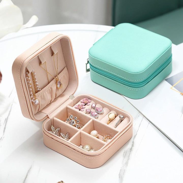 Small Portable Travel Jewelry Organizer Case