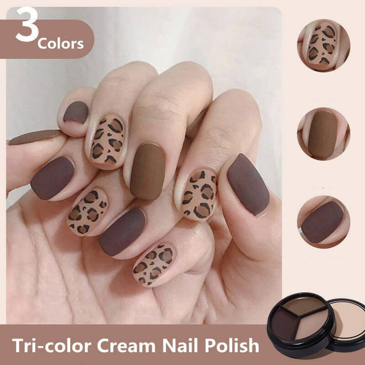 Solid Tri color Cream Nail Polish