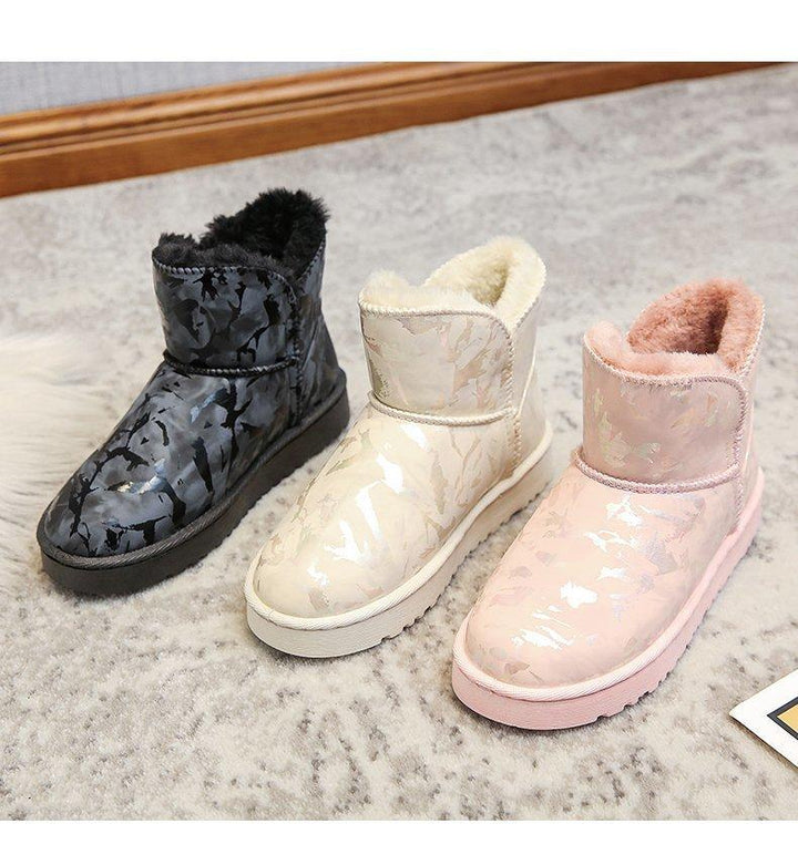 Cute Plush Graffiti Snow Boots