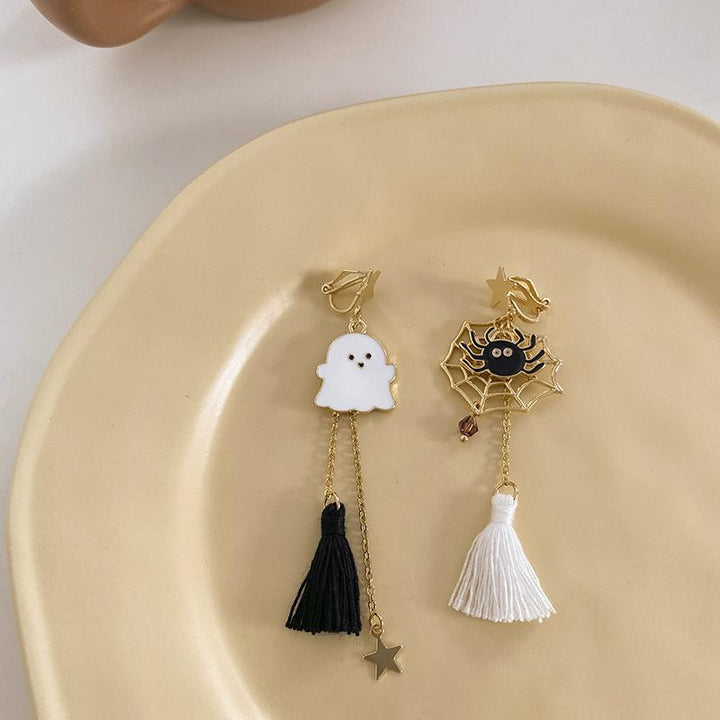 Halloween ghost castle cartoon earrings