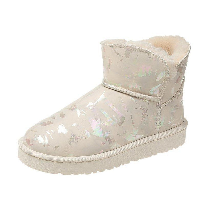 Cute Plush Graffiti Snow Boots