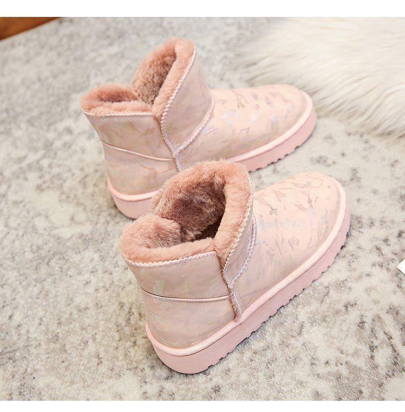 Cute Plush Graffiti Snow Boots