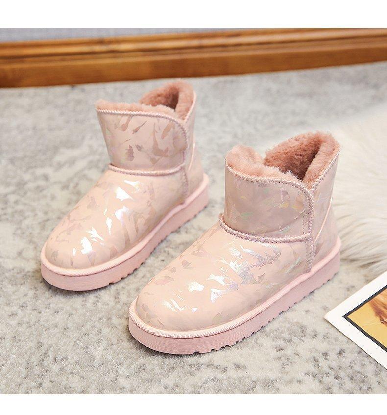 Cute Plush Graffiti Snow Boots