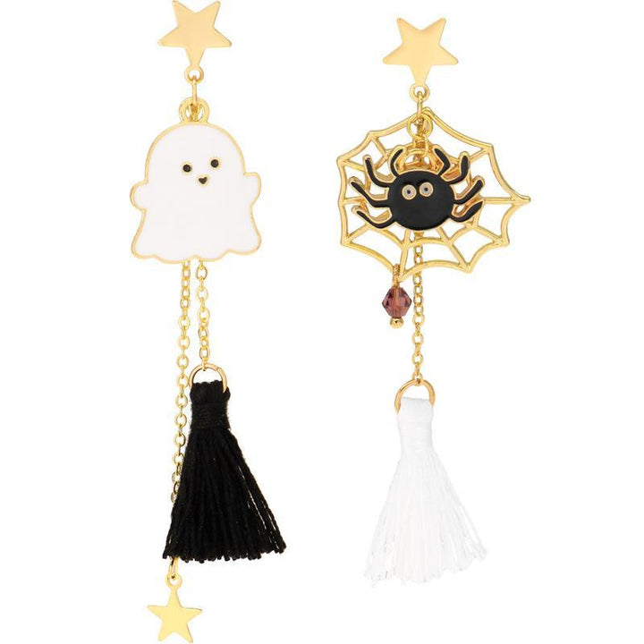 Halloween ghost castle cartoon earrings