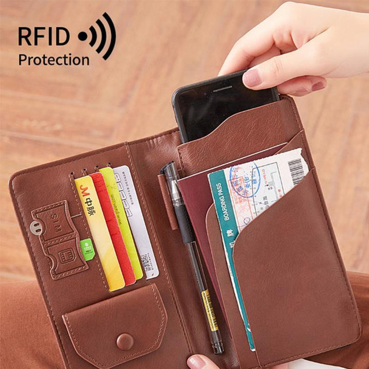 RFID Blocking Leather Card Wallet