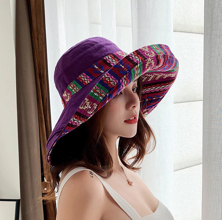 Wide Brim Cotton Summer Hat