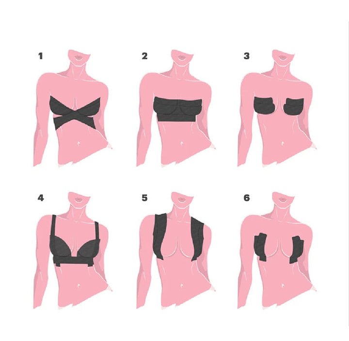 Hypoallergenic body tape to keep breasts in shape