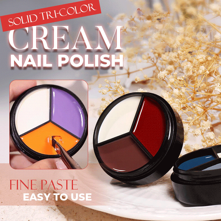 Solid Tri color Cream Nail Polish