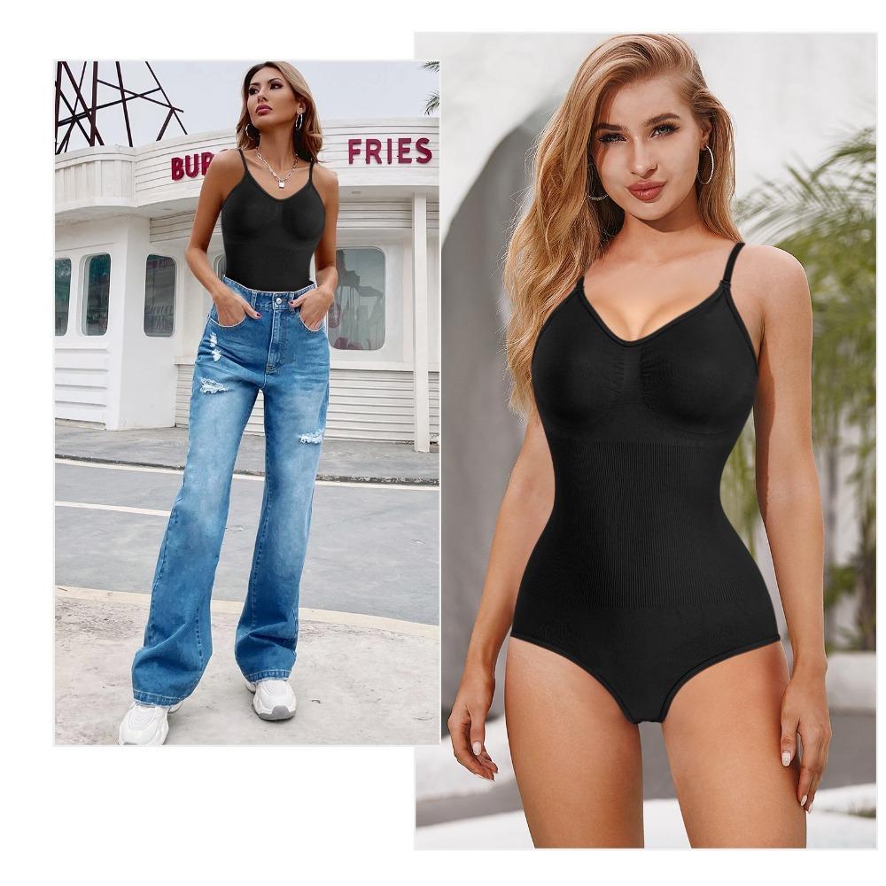 Irisnaya Spaghetti Strap Camisole Leotards Bodycon Jumpsuit